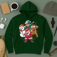 Dabbing Christmas Characters Holiday Hoodie thumb 3