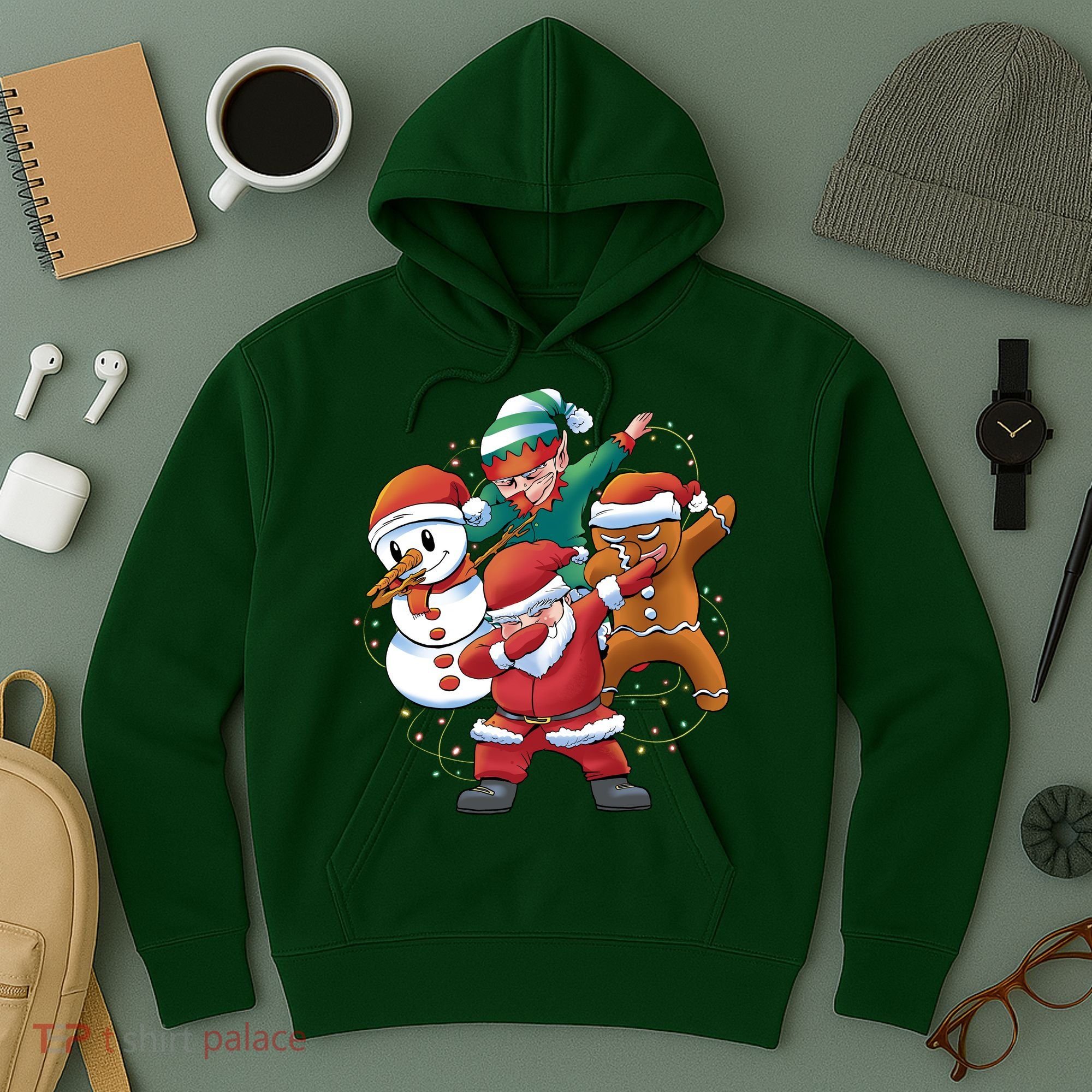 Dabbing Christmas Characters Holiday Hoodie