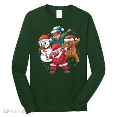 Dabbing Christmas Characters Holiday Long Sleeve Shirt