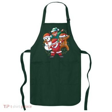Dabbing Christmas Characters Holiday Apron