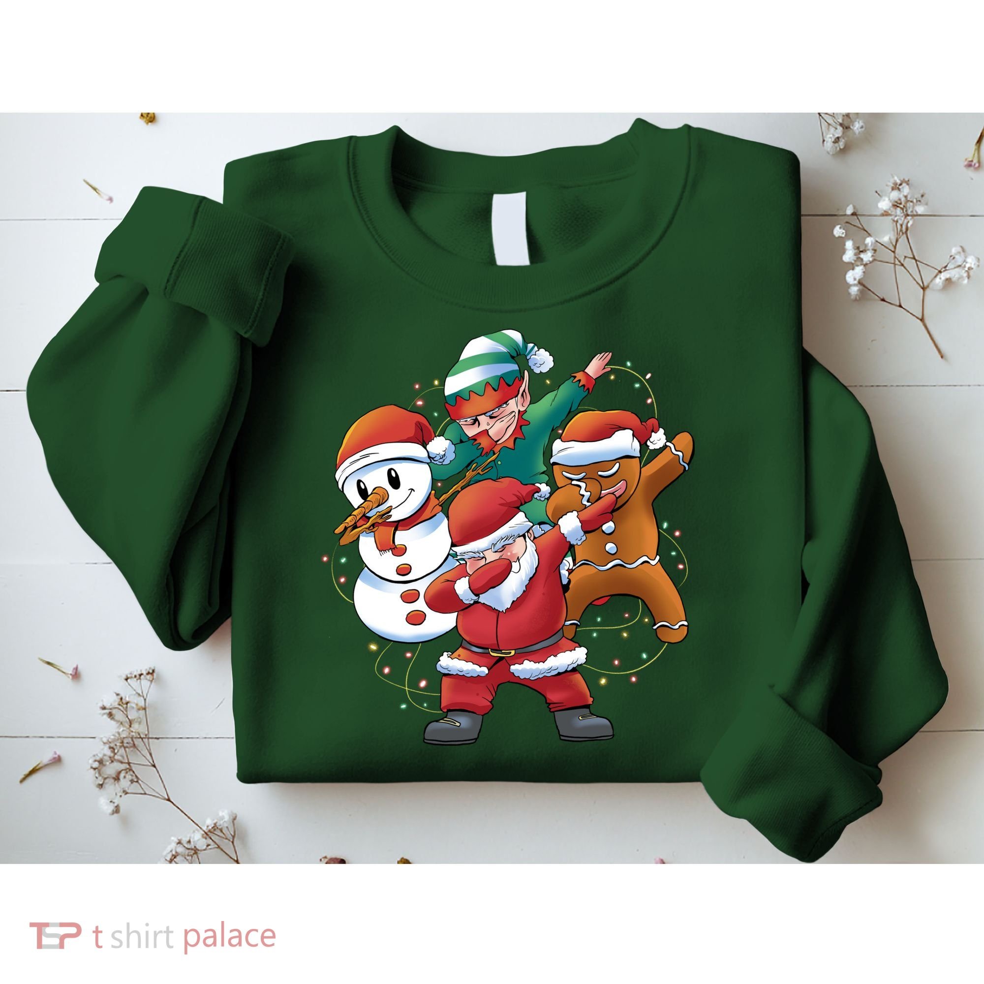 Dabbing Christmas Characters Holiday Sweatshirt