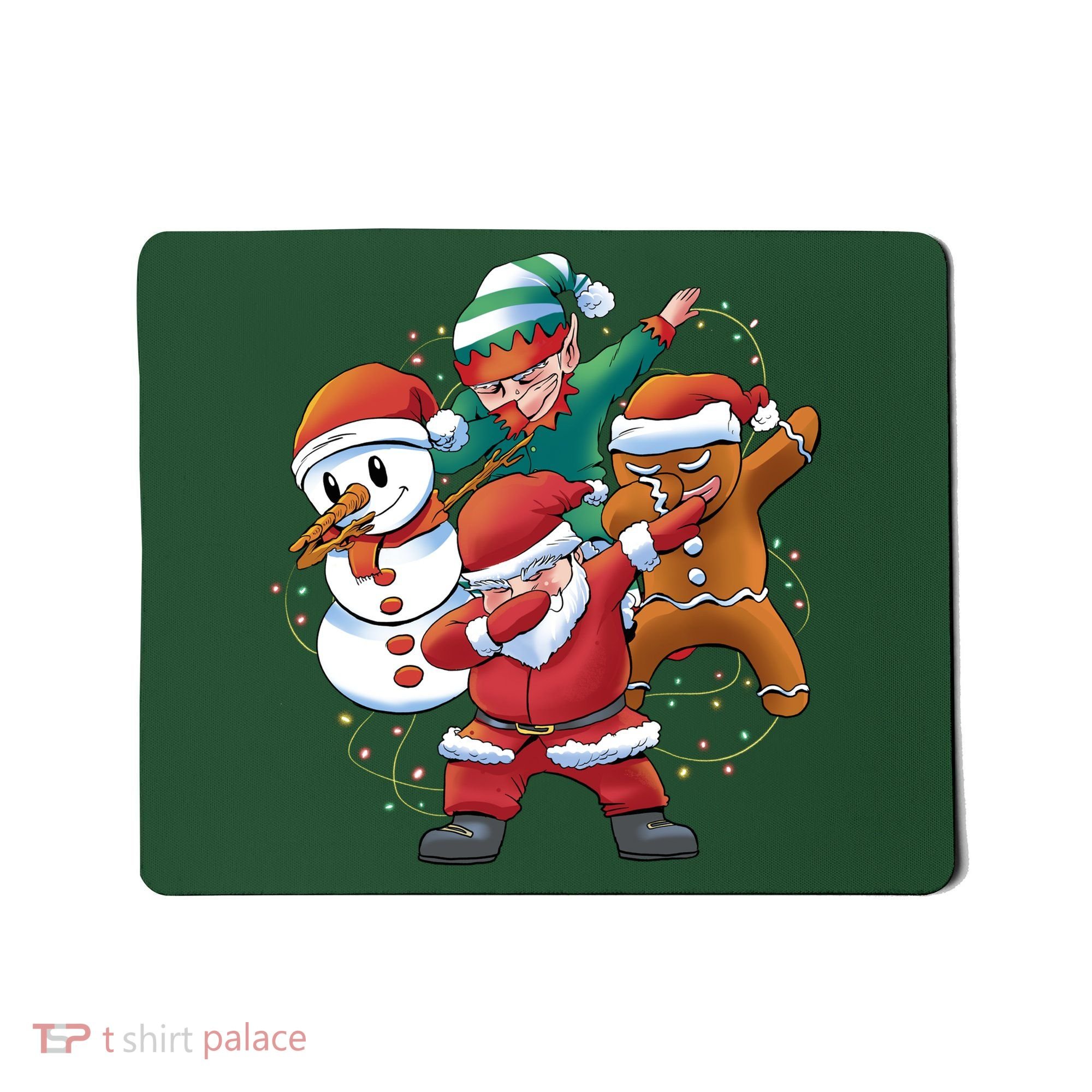 Dabbing Christmas Characters Holiday Mousepad