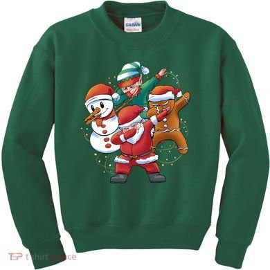 Dabbing Christmas Characters Holiday Kids Sweatshirt