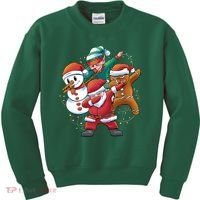 Dabbing Christmas Characters Holiday Kids Sweatshirt thumb 0