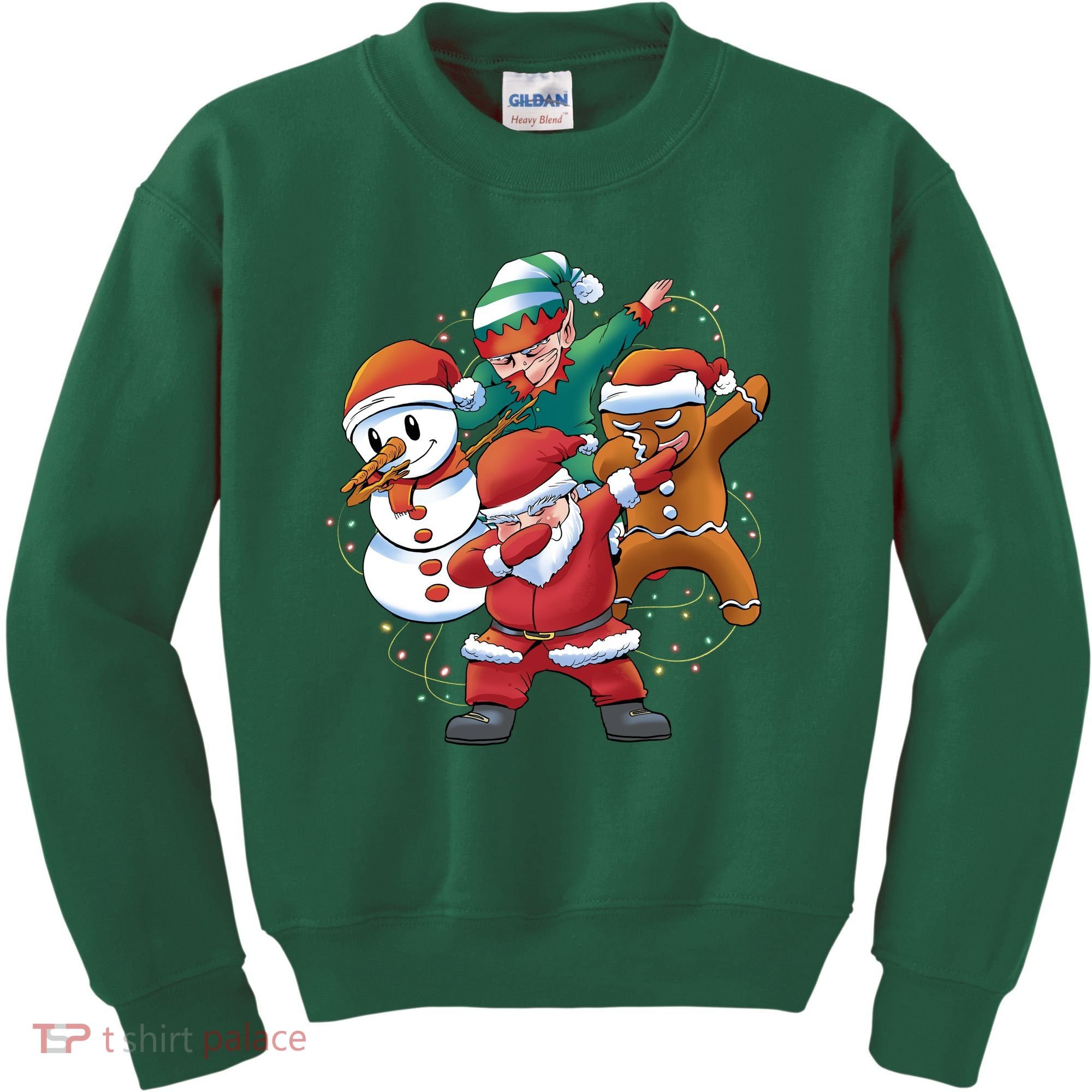 Dabbing Christmas Characters Holiday Kids Sweatshirt