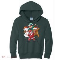 Dabbing Christmas Characters Holiday Kids Hoodie thumb 0