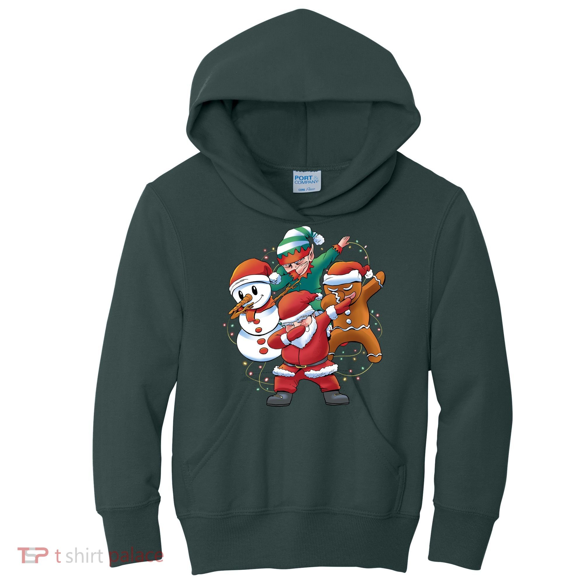 Dabbing Christmas Characters Holiday Kids Hoodie