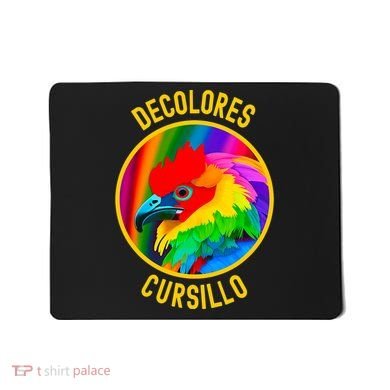 DeColores Cursillo Colorful Rooster With Rainbow Yellow Mousepad