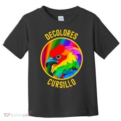 DeColores Cursillo Colorful Rooster With Rainbow Yellow Toddler T-Shirt