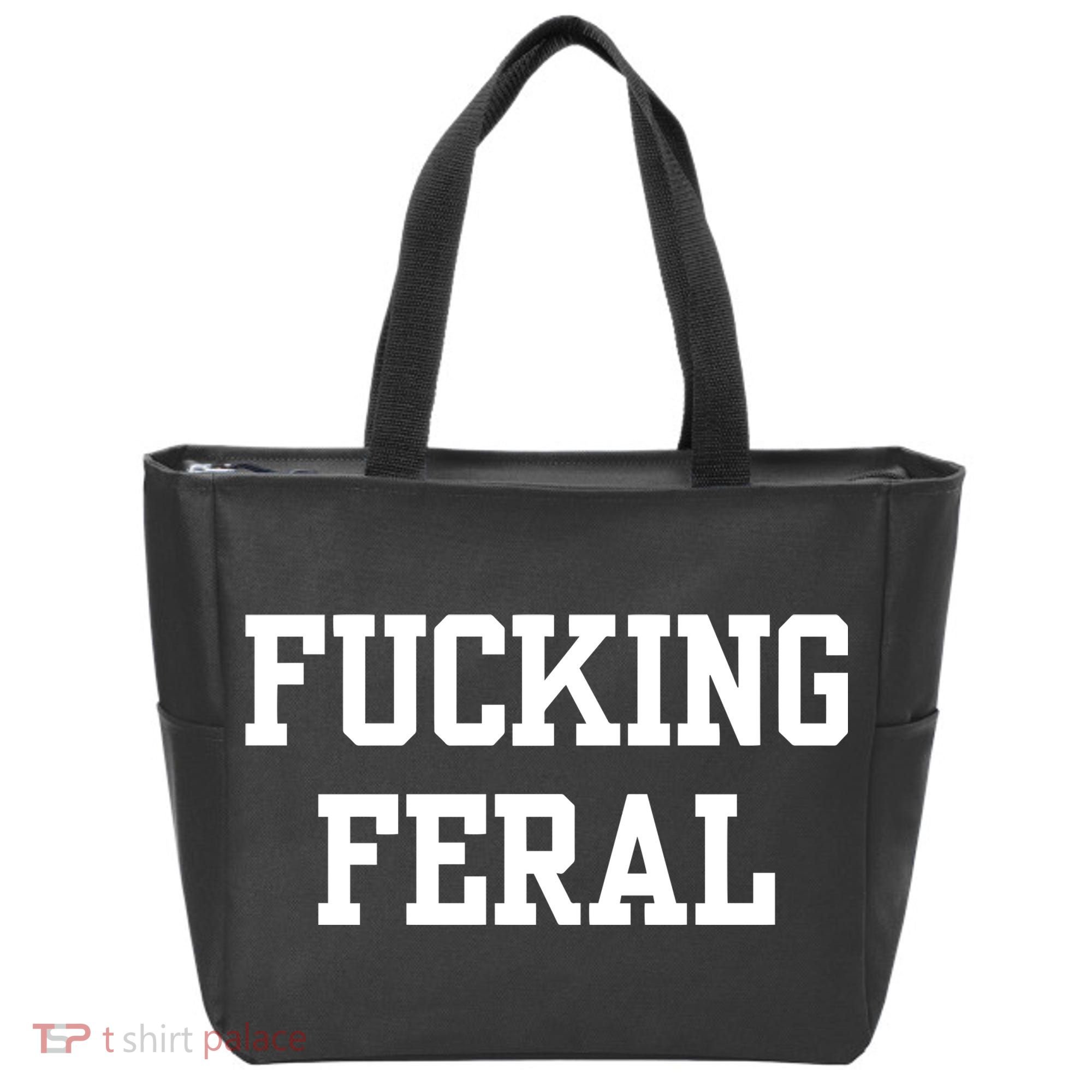 Double Cross Clothing Co Fucking Feral Tote Bag