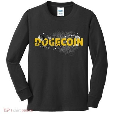 Dogecoin Cryptocurrency Crypto Kids Long Sleeve Shirt