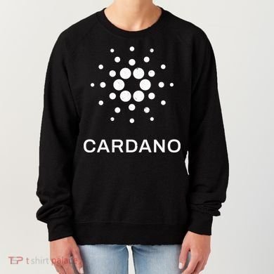 Distressed Cardano Cryptocurrency Logo Women's Sweatshirt