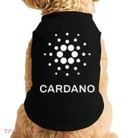 Distressed Cardano Cryptocurrency Logo Doggie Tank thumb 0