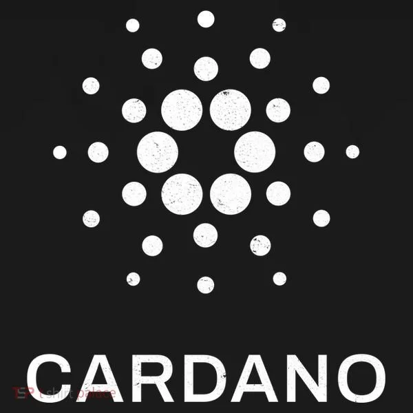Distressed Cardano Cryptocurrency Logo Doggie Tank