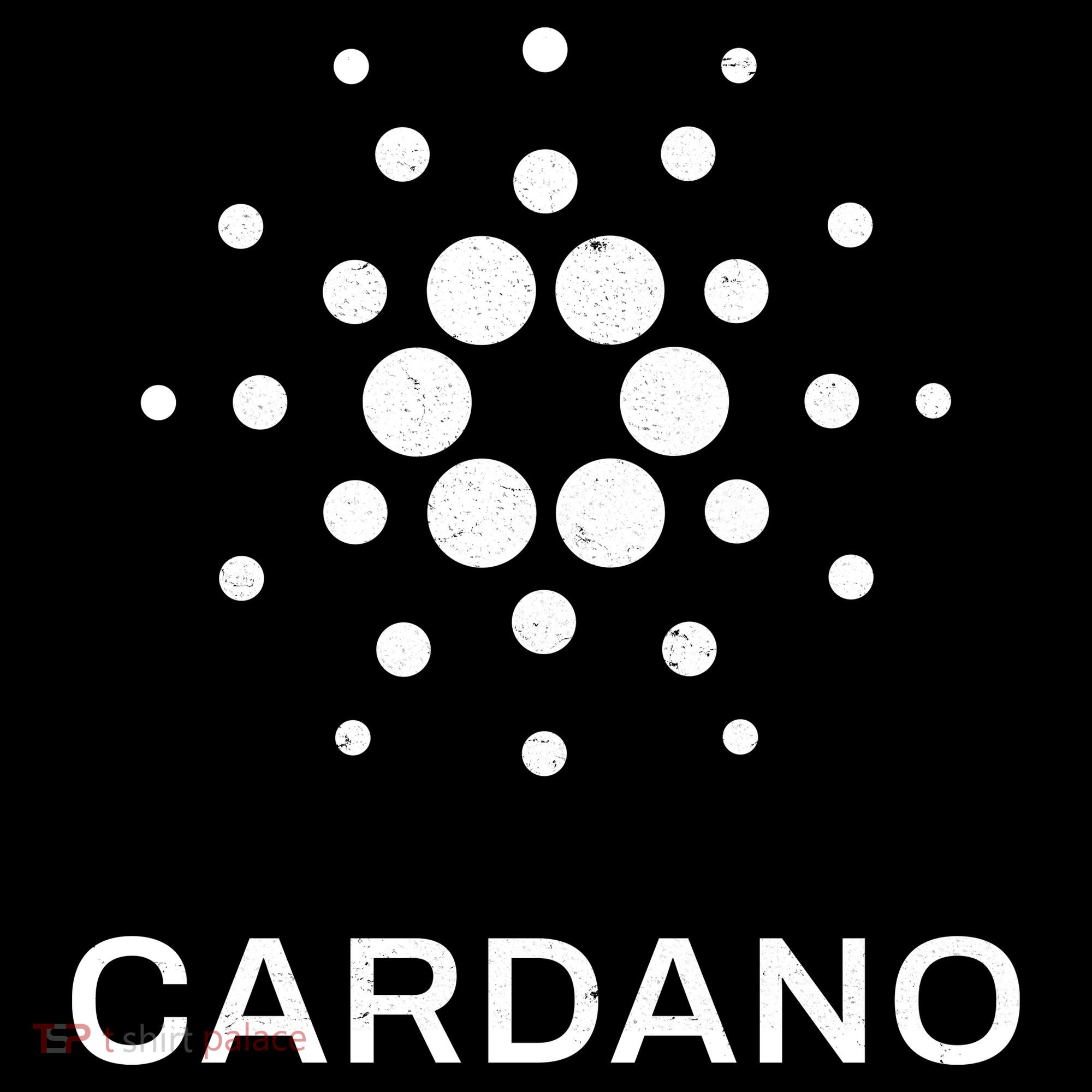 Distressed Cardano Cryptocurrency Logo Backpack