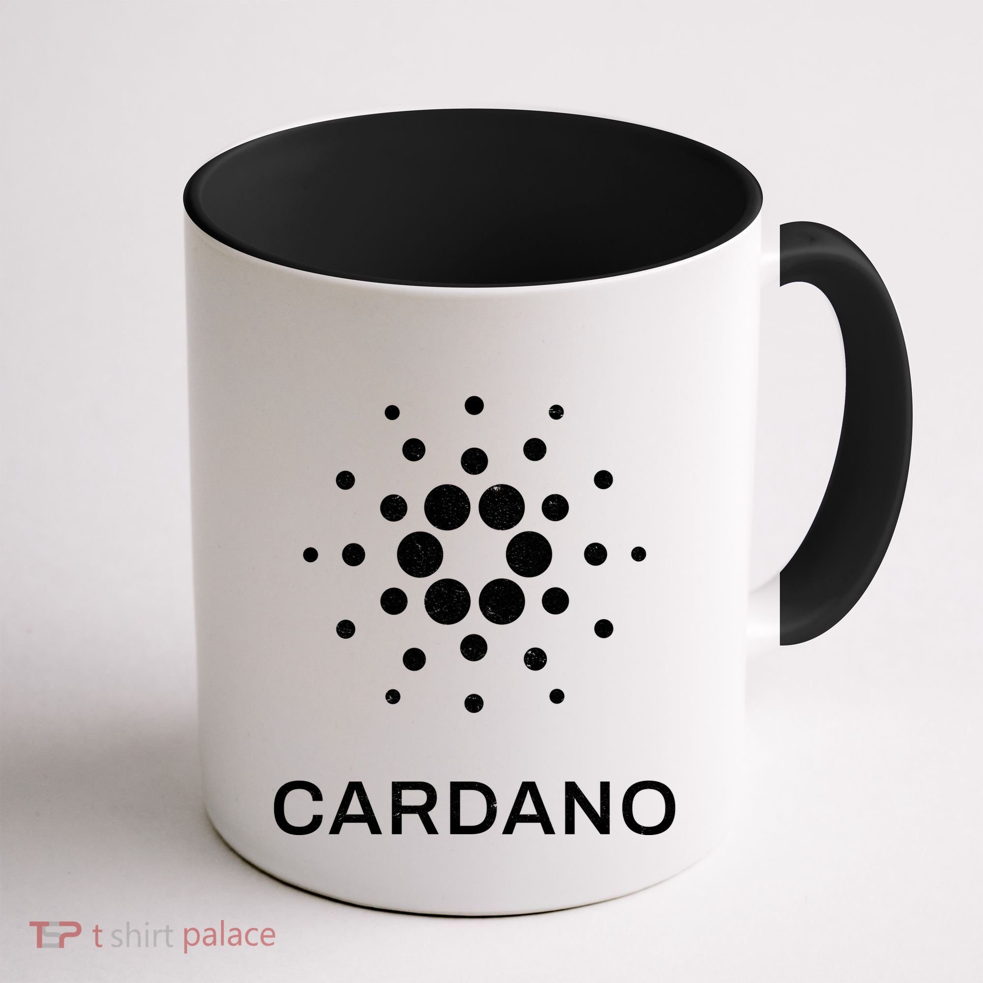Distressed Cardano Cryptocurrency Logo Coffee Mug