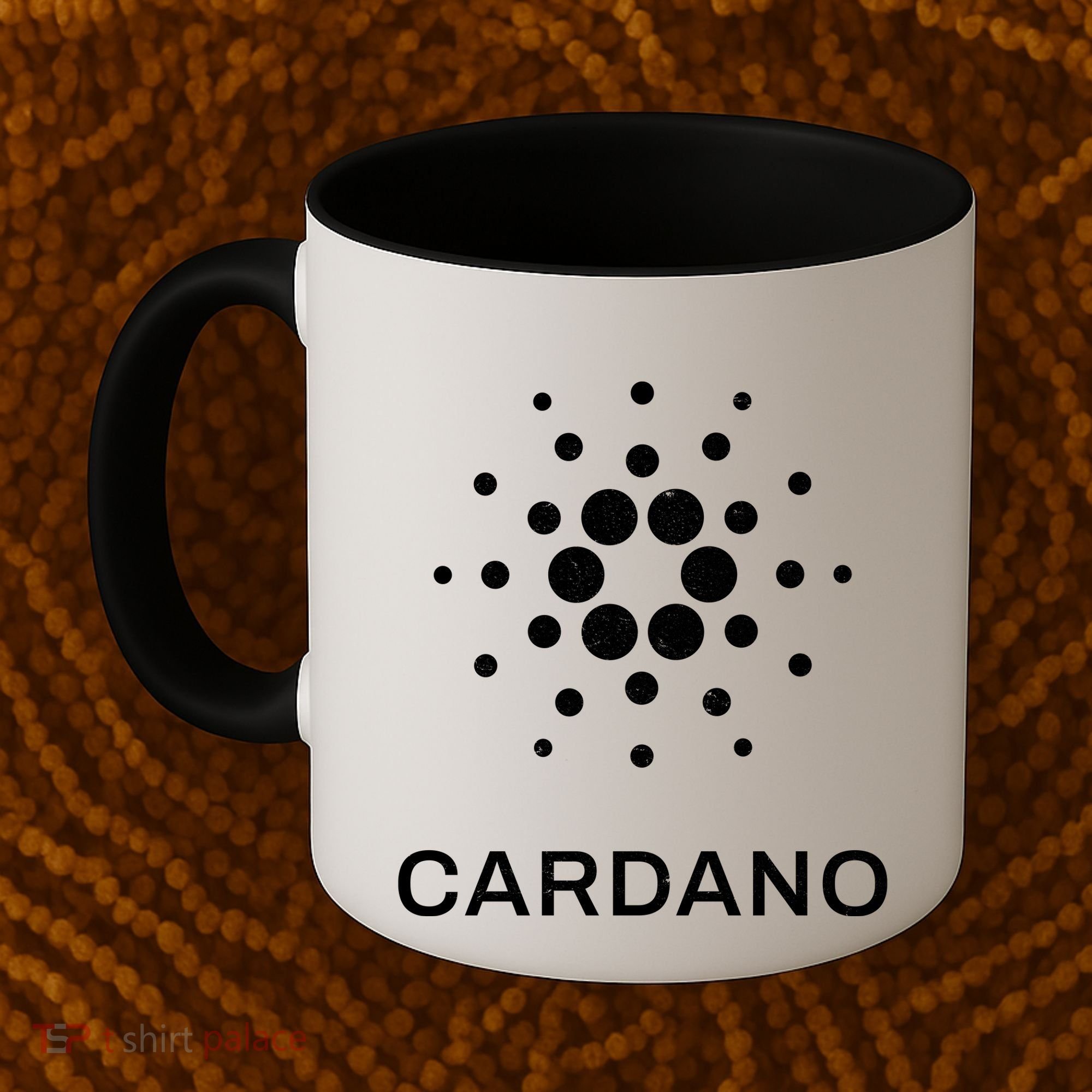 Distressed Cardano Cryptocurrency Logo Coffee Mug