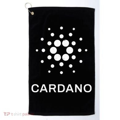 Distressed Cardano Cryptocurrency Logo Golf Towel