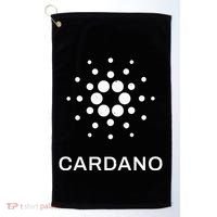 Distressed Cardano Cryptocurrency Logo Golf Towel thumb 0