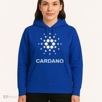 Distressed Cardano Cryptocurrency Logo Hoodie thumb 5