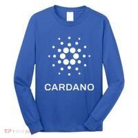 Distressed Cardano Cryptocurrency Logo Long Sleeve Shirt thumb 0