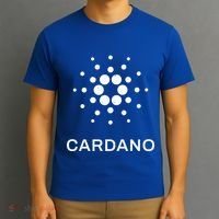 Distressed Cardano Cryptocurrency Logo T-Shirt thumb 3