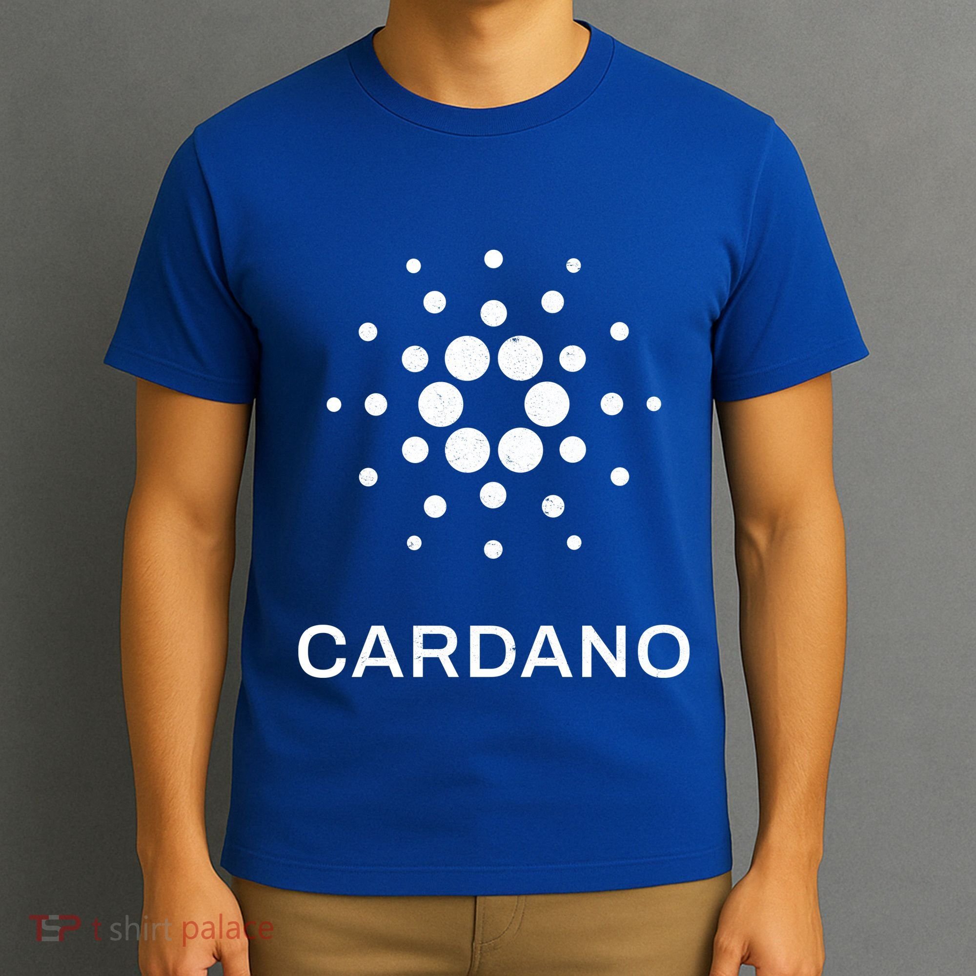 Distressed Cardano Cryptocurrency Logo T-Shirt