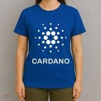 Distressed Cardano Cryptocurrency Logo T-Shirt thumb 4