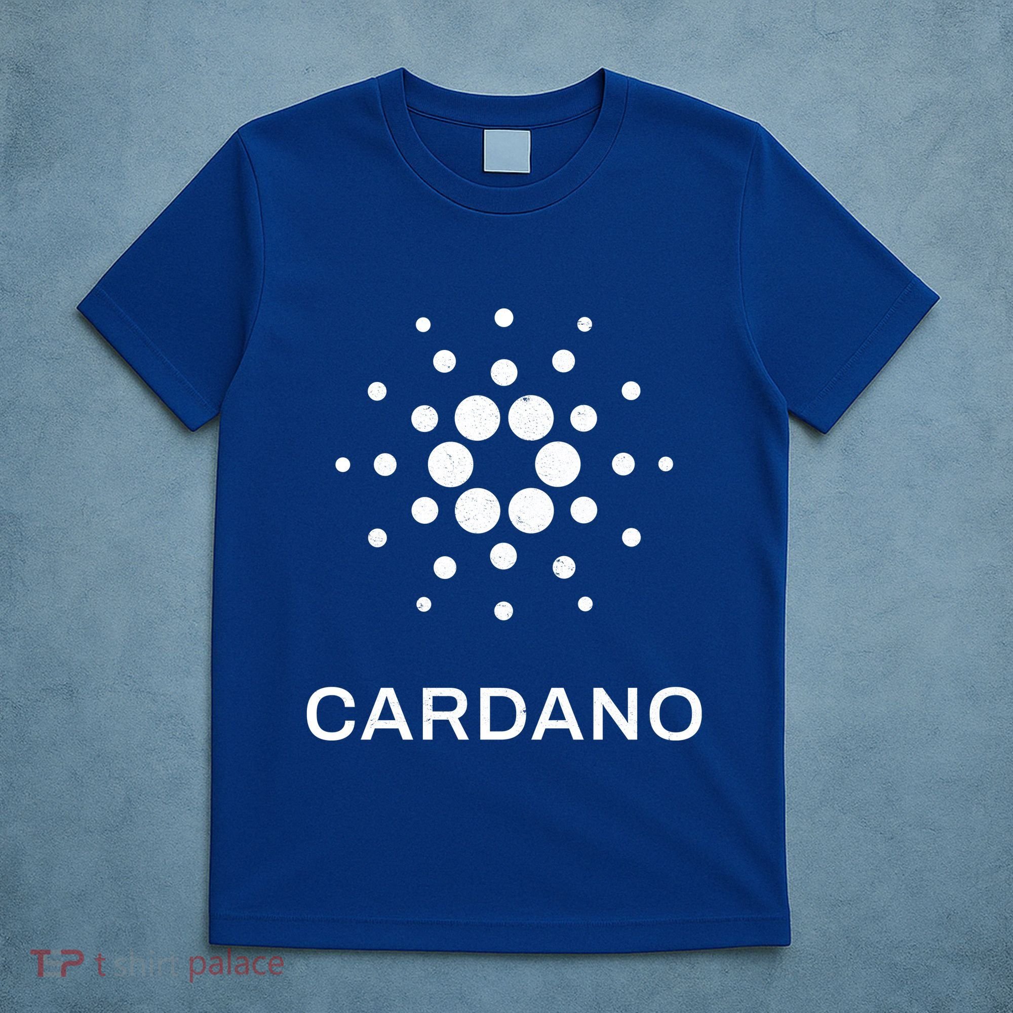 Distressed Cardano Cryptocurrency Logo T-Shirt