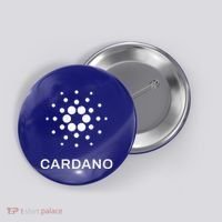 Distressed Cardano Cryptocurrency Logo Button thumb 0