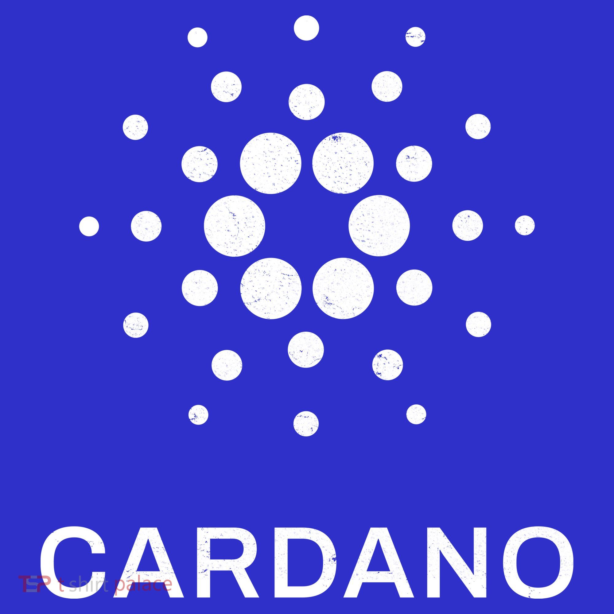 Distressed Cardano Cryptocurrency Logo Polo