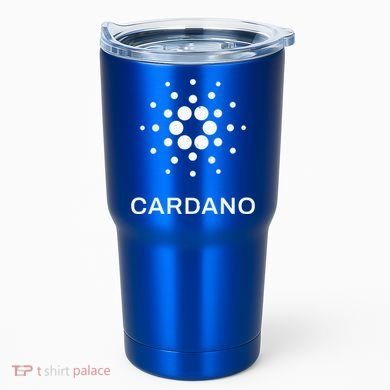Distressed Cardano Cryptocurrency Logo Tumbler