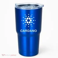 Distressed Cardano Cryptocurrency Logo Tumbler thumb 0