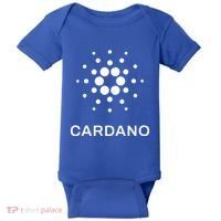 Distressed Cardano Cryptocurrency Logo Baby Bodysuit thumb 0
