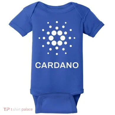 Distressed Cardano Cryptocurrency Logo Baby Bodysuit