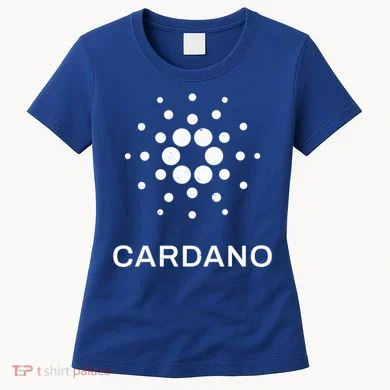 Distressed Cardano Cryptocurrency Logo Women's T-Shirt