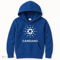 Distressed Cardano Cryptocurrency Logo Kids Hoodie thumb 0
