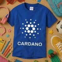 Distressed Cardano Cryptocurrency Logo Kids T-Shirt thumb 3