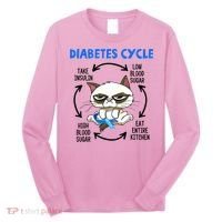 Diabetes Cycle Diabetes Awareness Funny Cat Lover Long Sleeve Shirt thumb 0