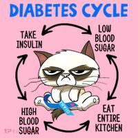 Diabetes Cycle Diabetes Awareness Funny Cat Lover Long Sleeve Shirt thumb 2