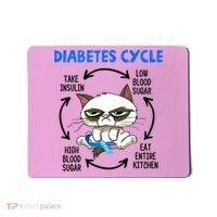 Diabetes Cycle Diabetes Awareness Funny Cat Lover Mousepad thumb 0