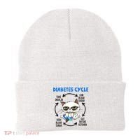 Diabetes Cycle Diabetes Awareness Funny Cat Lover Beanie thumb 0