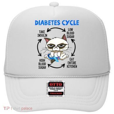 Diabetes Cycle Diabetes Awareness Funny Cat Lover Hat
