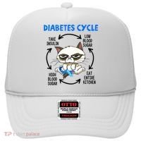Diabetes Cycle Diabetes Awareness Funny Cat Lover Hat thumb 0