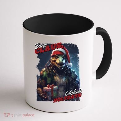 Dino Claus Coffee Mug back
