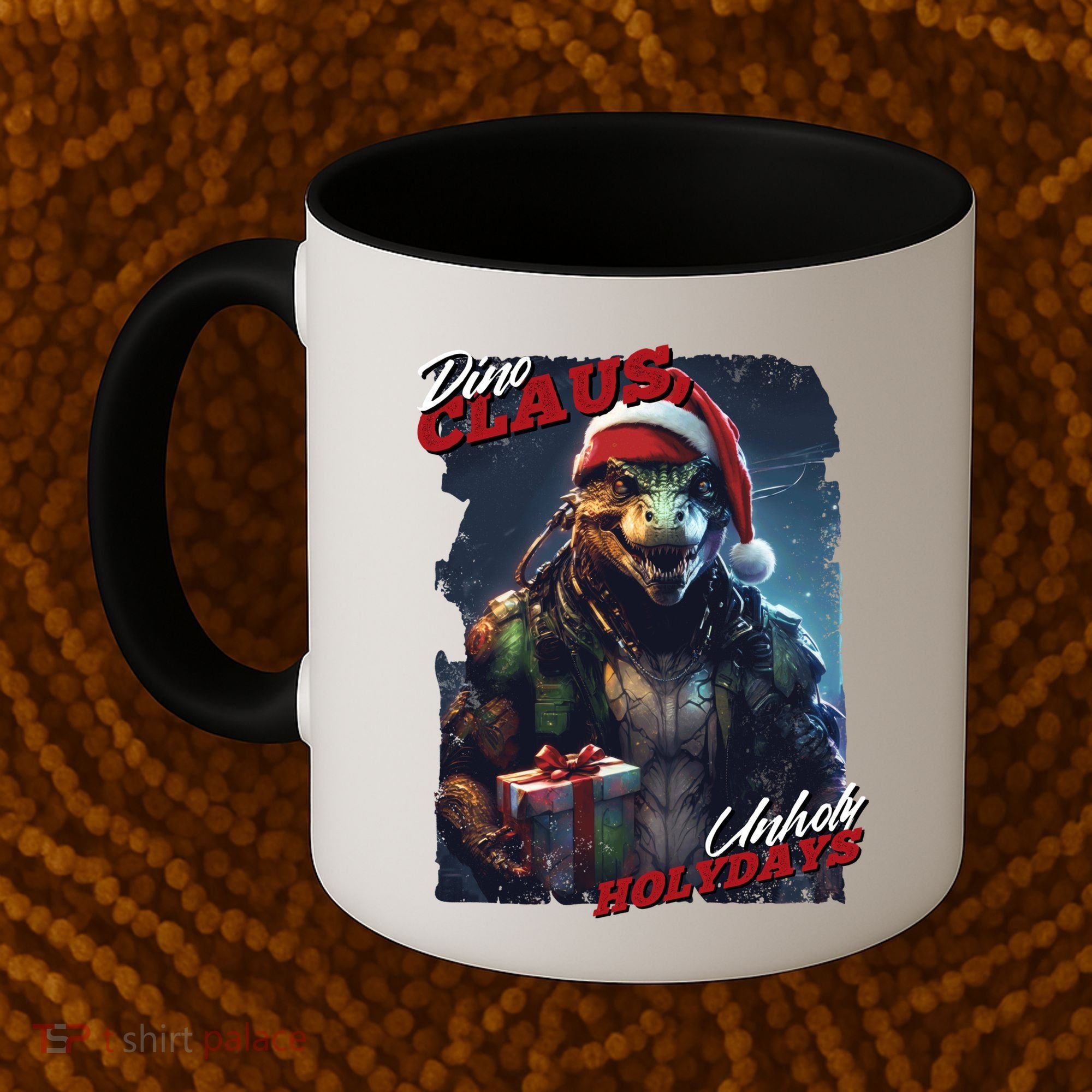 Dino Claus Coffee Mug