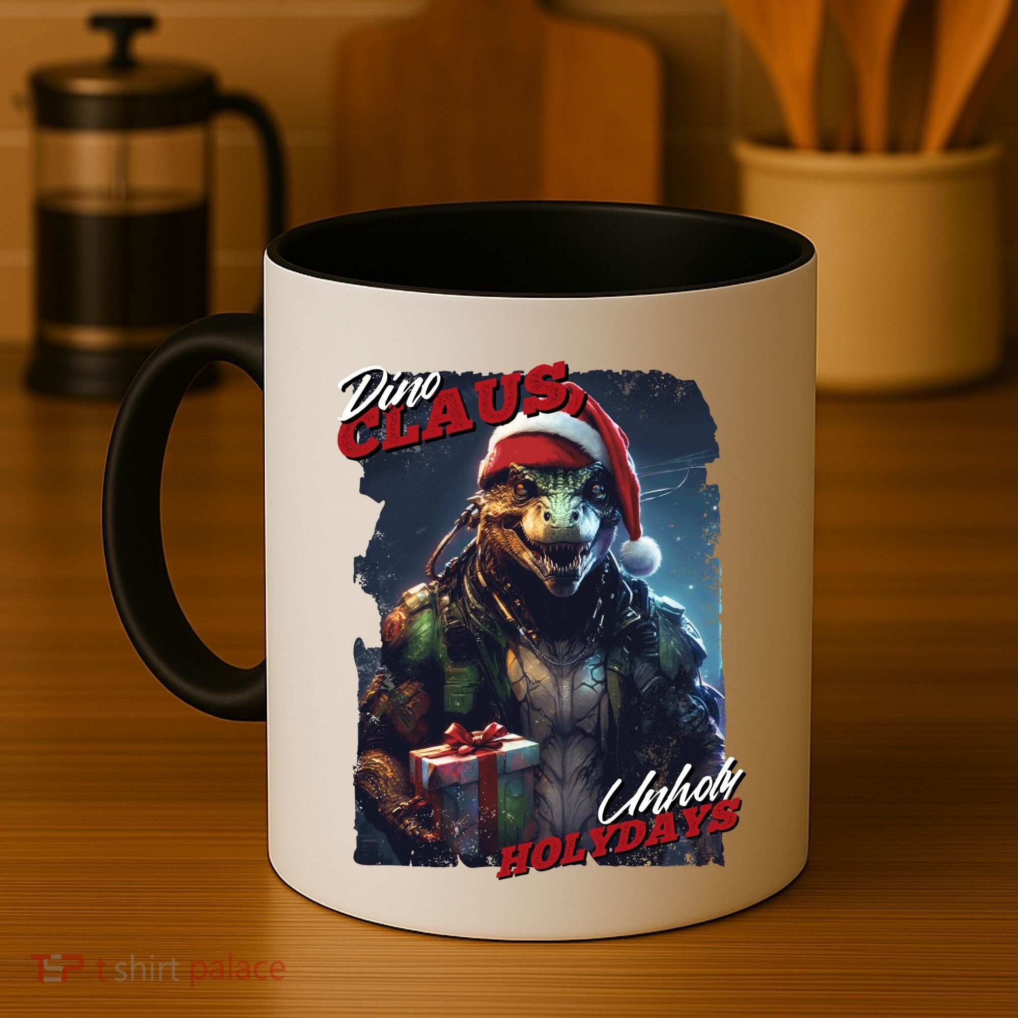 Dino Claus Coffee Mug