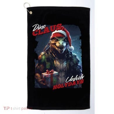 Dino Claus Golf Towel