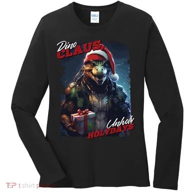 Dino Claus Women's Long Sleeve Shirt