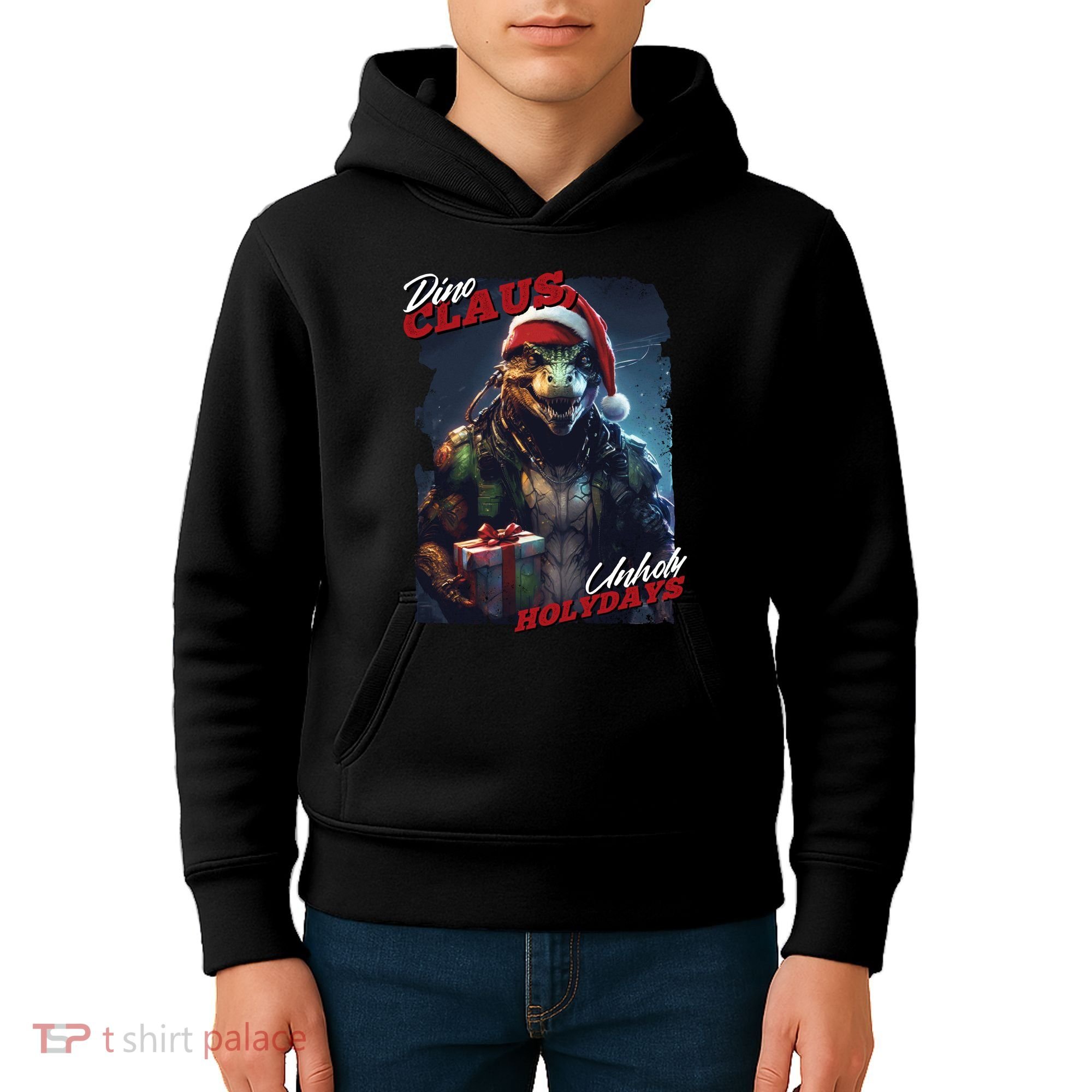 Dino Claus Kids Hoodie